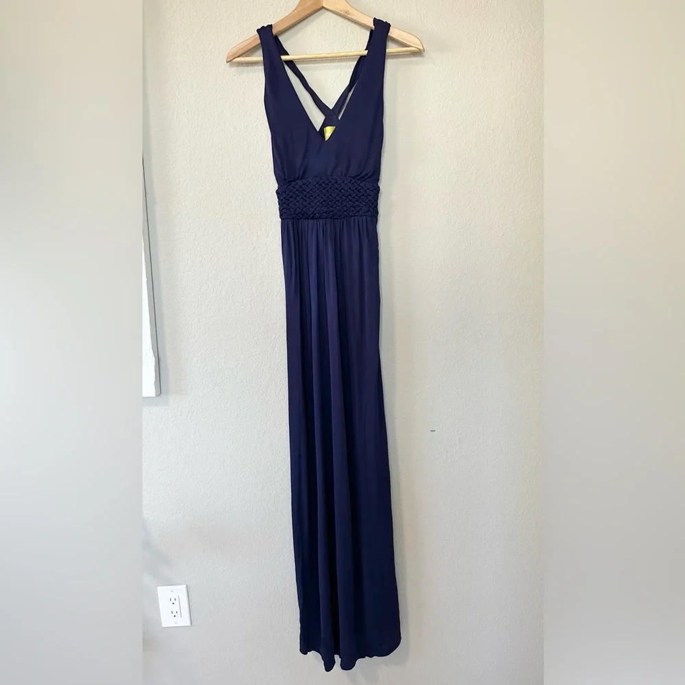 Anthropologie Maeve Navy Yuma Maxi Dress - Picture 3 of 12